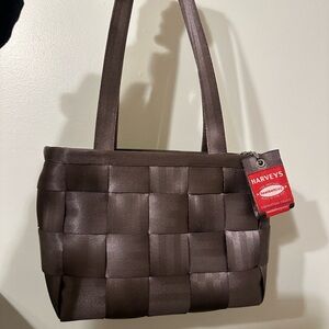Harveys The Original Seatbelt Bag - Chocolate Brown Woven Tote